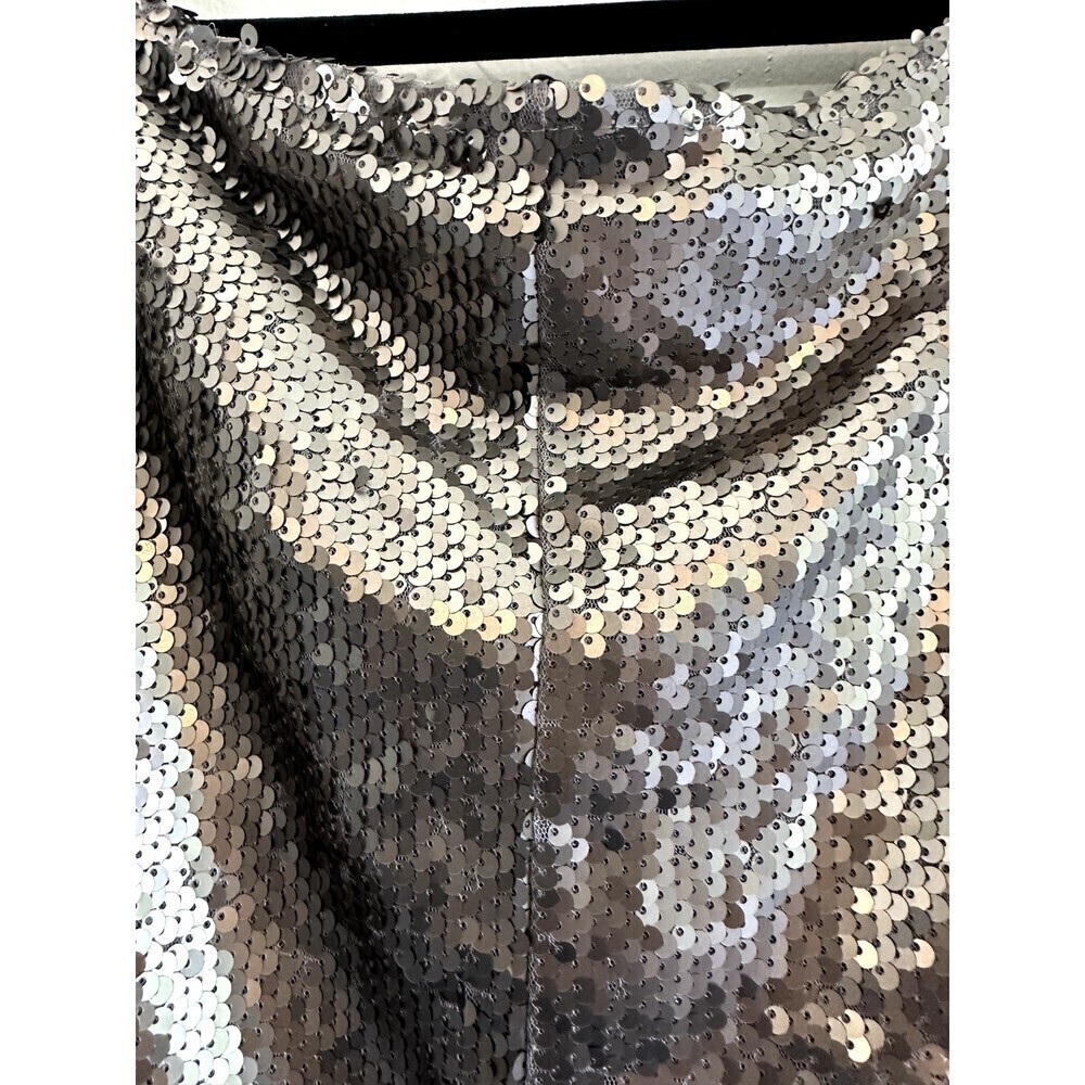 Hayden Los Angeles Silver Sequin Top Woman's Size S cocktail event holiday glam - Picture 15 of 16